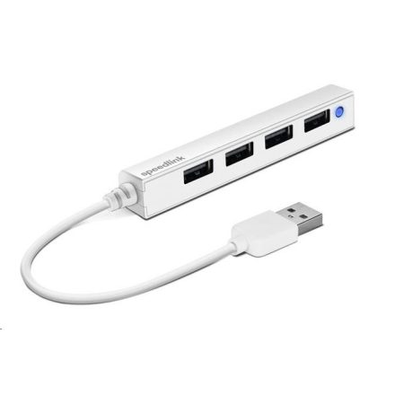 Speedlink Snappy Slim 4 portos USB 2.0 Hub fehér (SL-140000-WE)