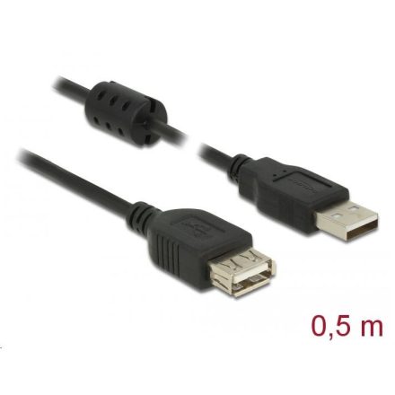 Delock USB 2.0-s bővítőkábel A-típusú csatlakozó > USB 2.0-s, A-típusú csatlakozó 0.5m (84882)