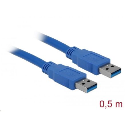 Delock USB 3.0-A apa/apa kábel, 0,5m  (83121)