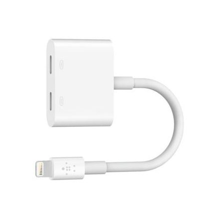 Belkin RockStar Lightning audio + töltő adapter fehér (F8J198btWHT)