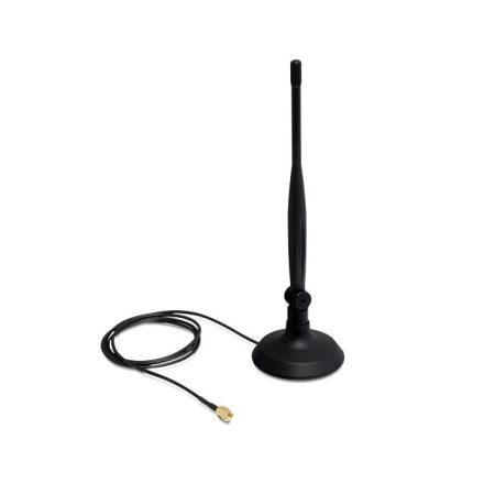 DeLock RP-SMA WLAN 4 dBi Antenna mágneses állvánnyal és hajlékony szerkezettel (88413)