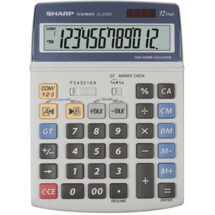 Sharp EL-2125C asztali számológép szürke