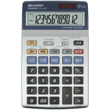 Sharp EL-337C asztali számológép szürke