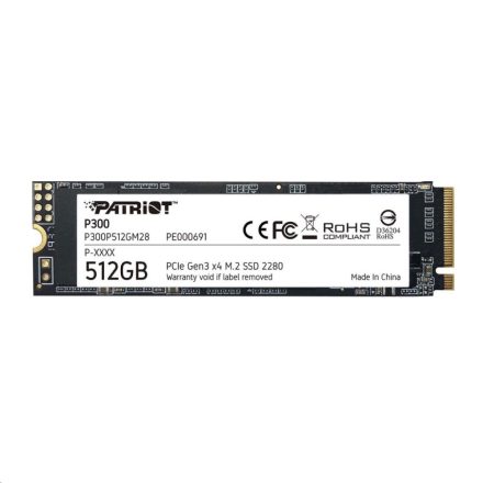 512GB Patriot P300 M.2 SSD meghajtó (P300P512GM28)