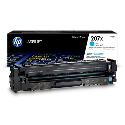 HP 207X nagy kapacitású LaserJet tonerkazetta ciánkék (W2211X)