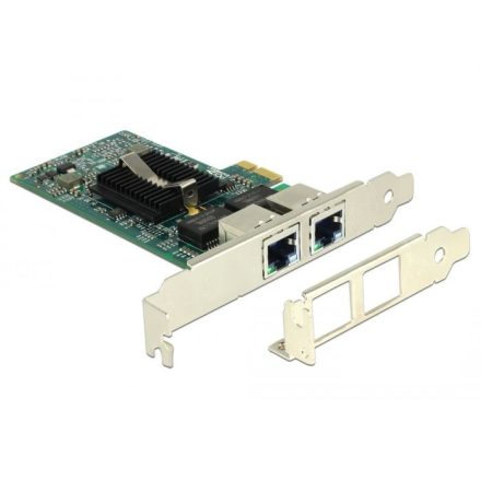 DeLock 89944 2 portos Gigabit hálózati PCIe kártya