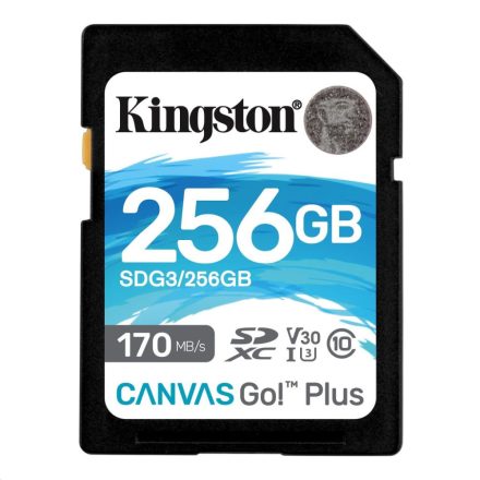 256GB SDXC Kingston Canvas Go! Plus UHS-I U3 V30  (SDG3/256GB)