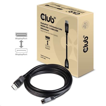 CLUB3D DisplayPort 1.4 - DisplayPort 1.4 HBR3 8K60Hz 3m extension kábel (CAC-1023)