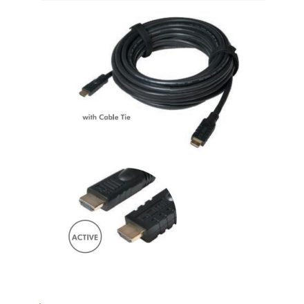 LogiLink HDMI Active, M/M, 15m kábel fekete (CHA0015)