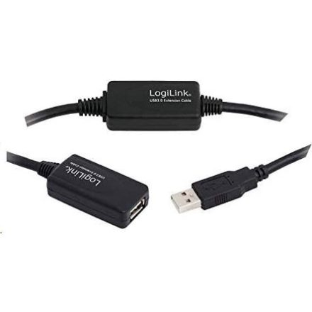 LogiLink UA0145 USB 2.0 hosszabbító kábel fekete 15m