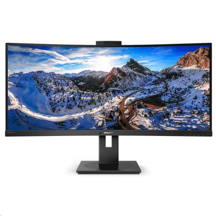 34" Philips 346P1CRH/00 ívelt LCD monitor USB-C dokkolóval