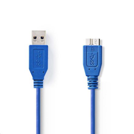Nedis USB 3.0 Type-A - Micro USB összekötőkábel 5m kék (CCGP61500BU50)