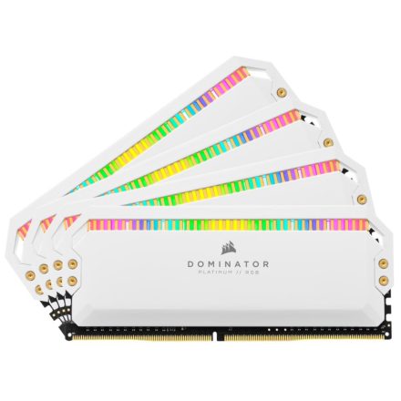 32GB 3600MHz DDR4 RAM Corsair Dominator Platinum RGB fehér CL18 (4x8GB) (CMT32GX4M4C3600C18W)