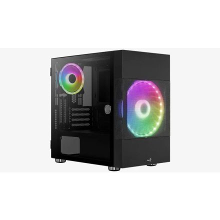 AeroCool Atomic-G-BK-v2 (GPU tartóval) táp nélküli ablakos Micro ATX ház fekete (ACCS-PV26123.11)