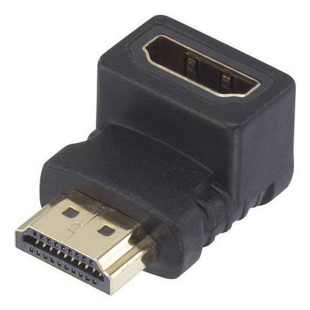 HDMI Átalakító [1x HDMI dugó - 1x HDMI alj] 90°-ban felfelé hajlítva Aranyozatt érintkező SpeaKa Professional