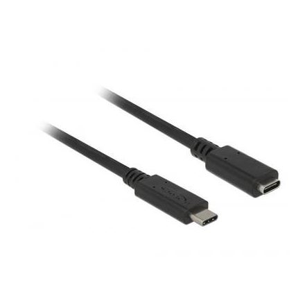 Delock USB 3.1 (Gen 1) Hosszabbítókábel [1x USB-C™ dugó - 1x USB-C™ alj] 1.00 m Fekete