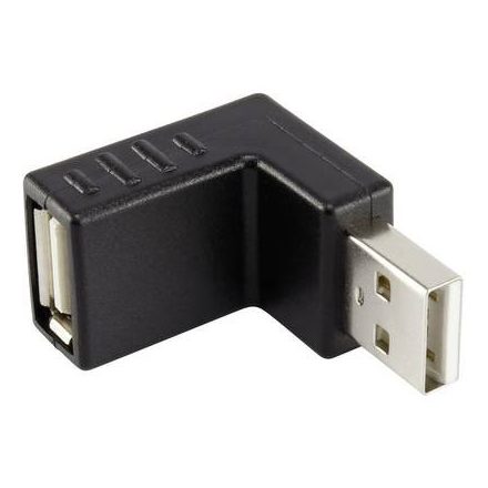 USB könyök adapter [dugó A - USB 2.0 aljzat A] 90°-ban felfelé hajlított Renkforce 29212C30