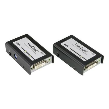 DVI Extender, jeltovábbító RJ45 csatlakozással, max.60m-ig Aten VE600A-AT-G