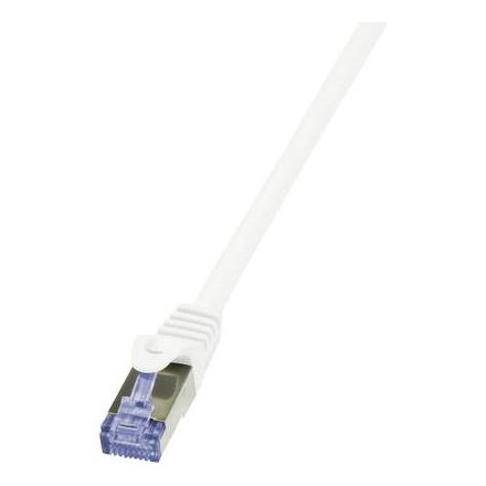 RJ45-ös patch kábel, hálózati LAN kábel CAT 7 S/FTP [1x RJ45 dugó - 1x RJ45 dugó] fehér 0,50m CQ4021S