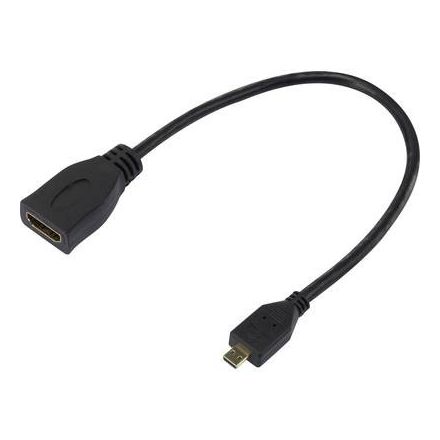 SpeaKa Professional HDMI Átalakító [1x HDMI dugó, D mikro - 1x HDMI alj] Fekete Aranyozatt érintkező