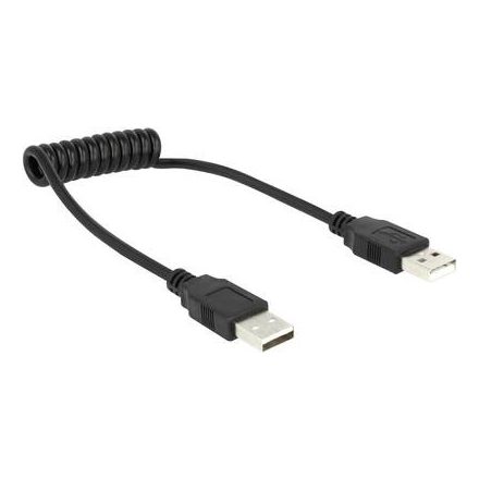 OTG USB kábel [1x USB 2.0 dugó A - 1x USB 2.0 dugó A] 0.60 m, fekete