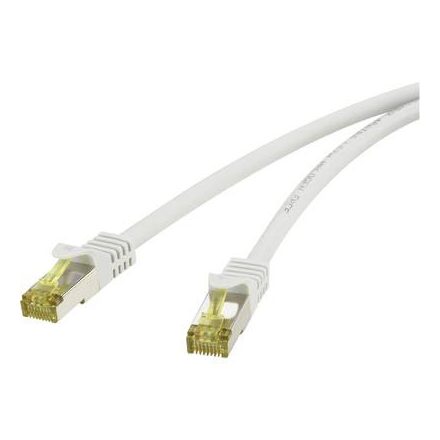RJ45-ös patch kábel, hálózati LAN kábel, tűzálló, CAT 7 S/FTP [1x RJ45 dugó - 1x RJ45 dugó] 3 m szürke, Renkforce