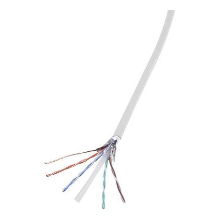 Hálózati kábel CAT 6 F/UTP 4 x 2 x 0,27 mm2, fehér, TRU COMPONENTS 1567179 305 m