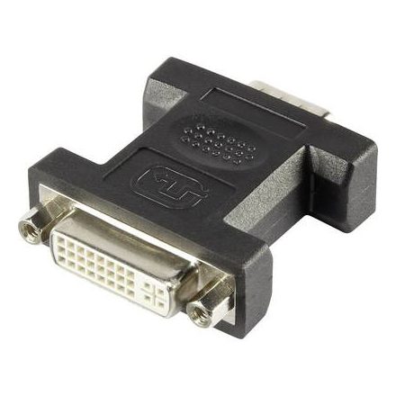 VGA - DVI átalakító adapter, 1x VGA dugó - 1x DVI aljzat 24+5 pól., fehér, Renkforce