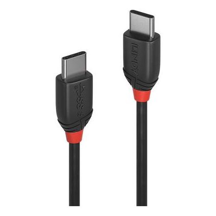 LINDY USB 3.1 (Gen 2) Csatlakozókábel [1x USB-C™ dugó - 1x USB-C™ dugó] 0.50 m Fekete