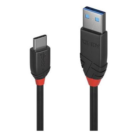 LINDY USB 3.1 (Gen 2) Csatlakozókábel [1x USB 3.1 dugó, A típus - 1x USB-C™ dugó] 1.00 m Fekete