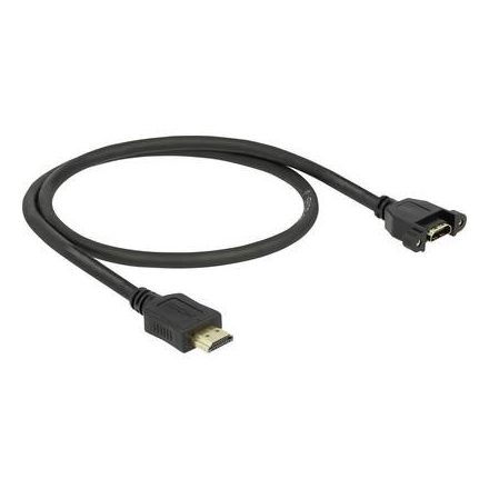 Delock HDMI Csatlakozókábel [1x HDMI dugó - 1x HDMI alj] 0.50 m Fekete