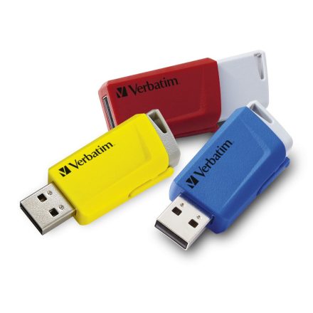 Pen Drive 16GB Verbatim Store 'n' Click USB 3.2 Gen 1 piros-kék-sárga 3db/cs (49306)